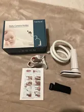 TakTark-Soporte universal para cámaras de seguridad para bebés, base de cuello largo ajustable de múltiples funciones, modelo C80, en color blanco para monitores de vigilancia de recién nacidos