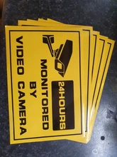 Pegatinas de advertencia para ventana y seguridad del hogar, sistema de vigilancia CCTV, pegatina de alerta para cámara IP, 5 uds.