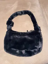 Hobos-Bolso de hombro de felpa suave para mujer, Cartera de mano femenina, de diseño Simple, a la moda, Baguette