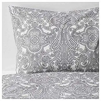 

ASIA Jattevallmo Duvet Cover and Pillowcase Gray White
