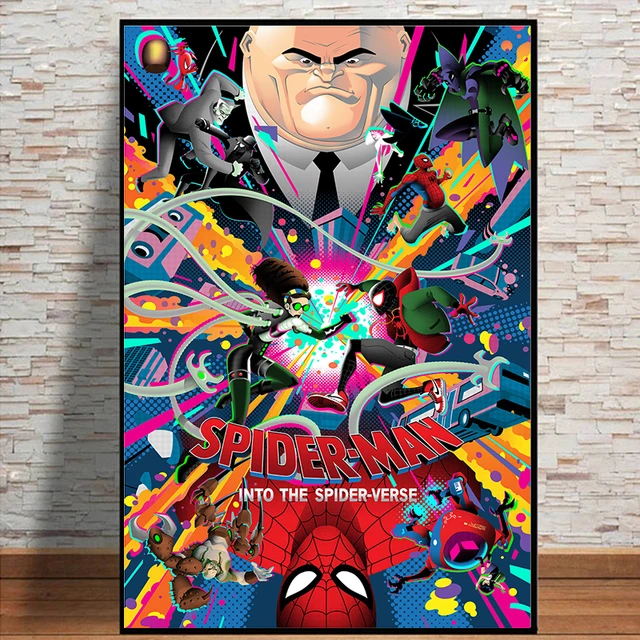 Spiderman Spider Verse Poster, Wall Art Prints Poster Spider Man