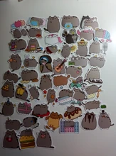 100 unids/pack Kawaii grueso gato diario impermeable decorativo papelería pegatinas artesanales Scrapbooking DIY álbum diario