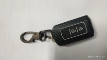 Funda de fibra de carbono para llave de coche, cubierta para MITSUBISHI OUTLANDER 3 Lancer 10 L200 ASX Colt Pajero sport ECLIPSE CROSS con llavero