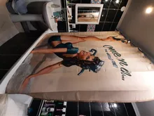 Shower Curtains American-Girl Polyester-Fabric Waterproof Woman 3D with 12-Hooks Washable