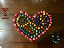 Los niños juguetes de madera Arco Iris bloque piezas sueltas de panal de gotas de árbol de conos, conos de edificio creativo bloques para niños