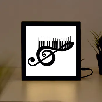 

Music is My Life Handcrafted Wooden Light Box Sign for Home, Restaurant, Coffee Shop Business Signage