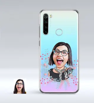 

Personalized Women 'S Caricature Of Xiaomi Redmi Note 8 Thin Transparent Silicone Phone Kapağı-50