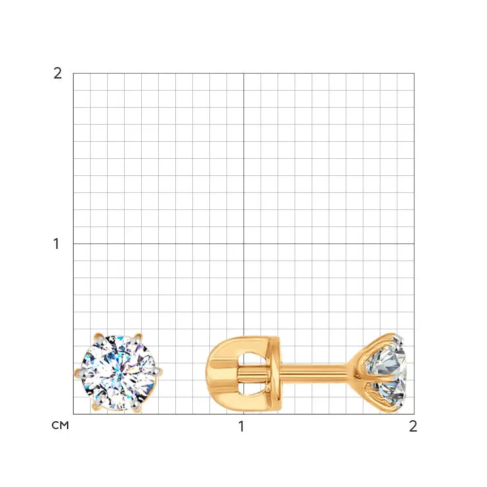 Классические пусеты со Swarovski SOKOLOV