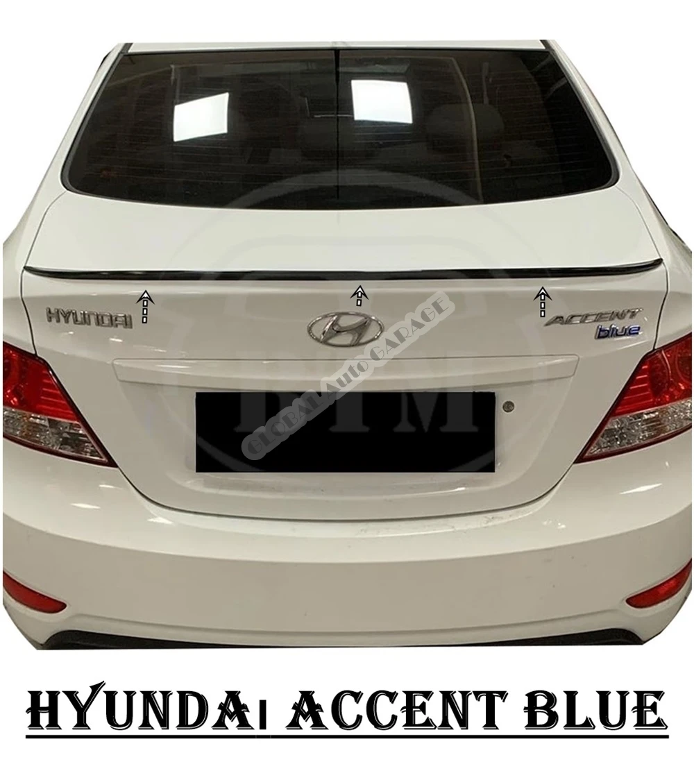 For HYUNDAI ACCENT BLUE Spoiler 2011 2021 Auto Accessory Universal Spoilers Car Antenna For Car