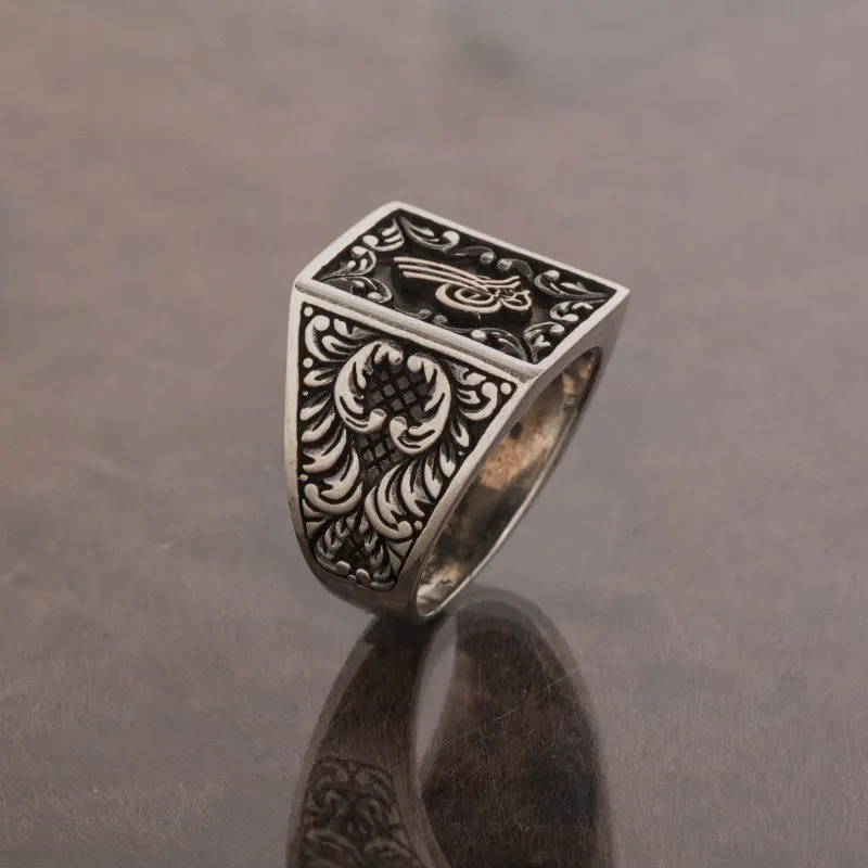 925 Sterling Tugra Silver Ring Fashion Turkish Premium Quality Handmade Jawelery | Украшения и аксессуары