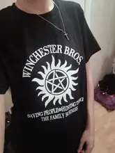 2020 nueva camiseta mujeres Supernatural Winchester Bros Hip Hop mujeres camisetas de 100% de algodón de talla grande de verano streetwear camisetas top