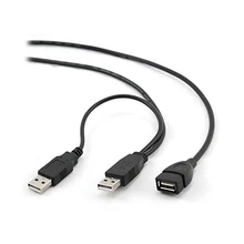 USB к USB X 2 удлинитель GEMBIRD CCP-USB22-AMAF-6 черный(1,8 м