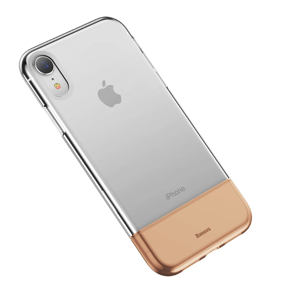 Чехол Baseus Half to Half Case For iP XR 6.1inch WIAPIPH61-RY0V(Золотой
