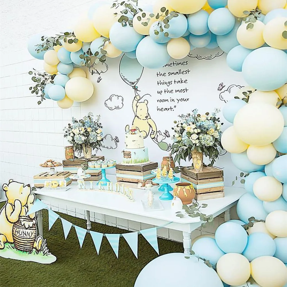133 шт./компл. голубой желтый Пастель воздушный шар набор для арки для девочек и мальчиков на день рождения Свадебная вечеринка фон стены Decoations