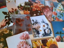 Paquete de 46 unidades de adhesivos florales de papelería, planificador, diario de Scrapbooking, Deco, suministros de oficina escolar, pegatinas Kawaii