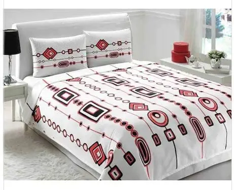 Натяжная простыня Tac Deco с одной щукой красная пике: 160x230 (1 шт.) (с шиной):100x200 Чехол