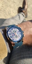 Reloj deportivo de lujo para hombres, cronógrafo de cuarzo, resistente al agua, color azul, nuevo, 2021