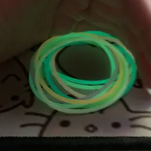 Pulseras luminosas de noche de silicona, 10 Uds.