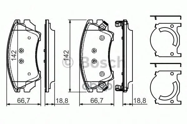 Колодки Тормозные Дисковые Opel Insignia 08-/Zafira 11-/Saab 9-5 10- R17inch Передние Bosch арт. 0986494275