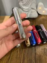 Botella de Perfume de alta calidad, 5ml, Mini PULVERIZADOR DE Metal, atomizador de Perfume de aluminio rellenable, tamaño de viaje, 1 ud.