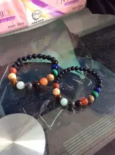 Pulsera de piedra Natural de galaxia para hombres y mujeres, pulsera curativa de constelaciones de los once del universo, joyería misteriosa