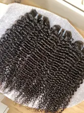 YVONNE 4A 4B rizado pelo de la Virgen 3 mechones brasileño extensiones de pelo ondulado mechones 100% cabello humano Color Natural