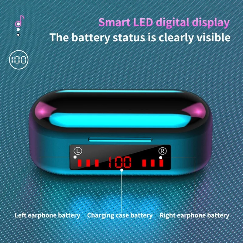 Bluetooth наушники TWS Беспроводные спортивные с сенсорным управлением игровая