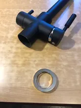 Tap Faucet-Mixer Sink Water-Purification Frap Dual-Handle Black Kitchen Rotation Letter-Design