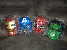 Marvel-figura de máscara de Spiderman, Cosplay de Los Vengadores, Spiderman, Hulk, Iron Man, Capitán América, máscaras de Halloween, juguetes en miniatura de Pvc