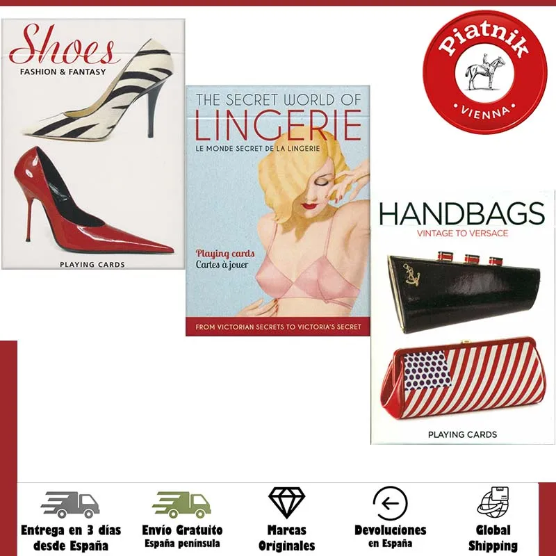Piatnik, Mazzo Di Poker, Scarpe, Borse, Lingerie, Grandi Designer, Moda, 2022, Vintage, Fotografie, Poster, Famosi, Victoria, Secret, Bra, Heel, Loung