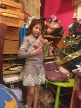 Bear Leader-vestido de invierno para niñas, ropa de manga larga con patrón geométrico, abrigo superior + vestido de tutú, suéter de punto, 2 uds., 2021