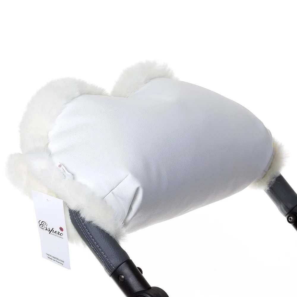 Муфта для рук на коляску Esspero LIT Leatherette(эко-кожа - Цвет: White