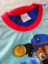 Camiseta de algodón de la Patrulla Canina para niños, ropa de dormir de dibujos animados, pantalones cortos de manga corta