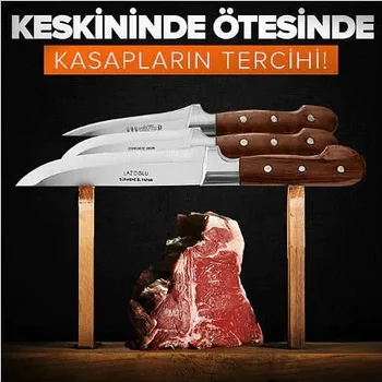 

Lazoğlu Riding on 3 PCs Knife SET REGISTERED brand 100 ORIGINAL HG17 293013870