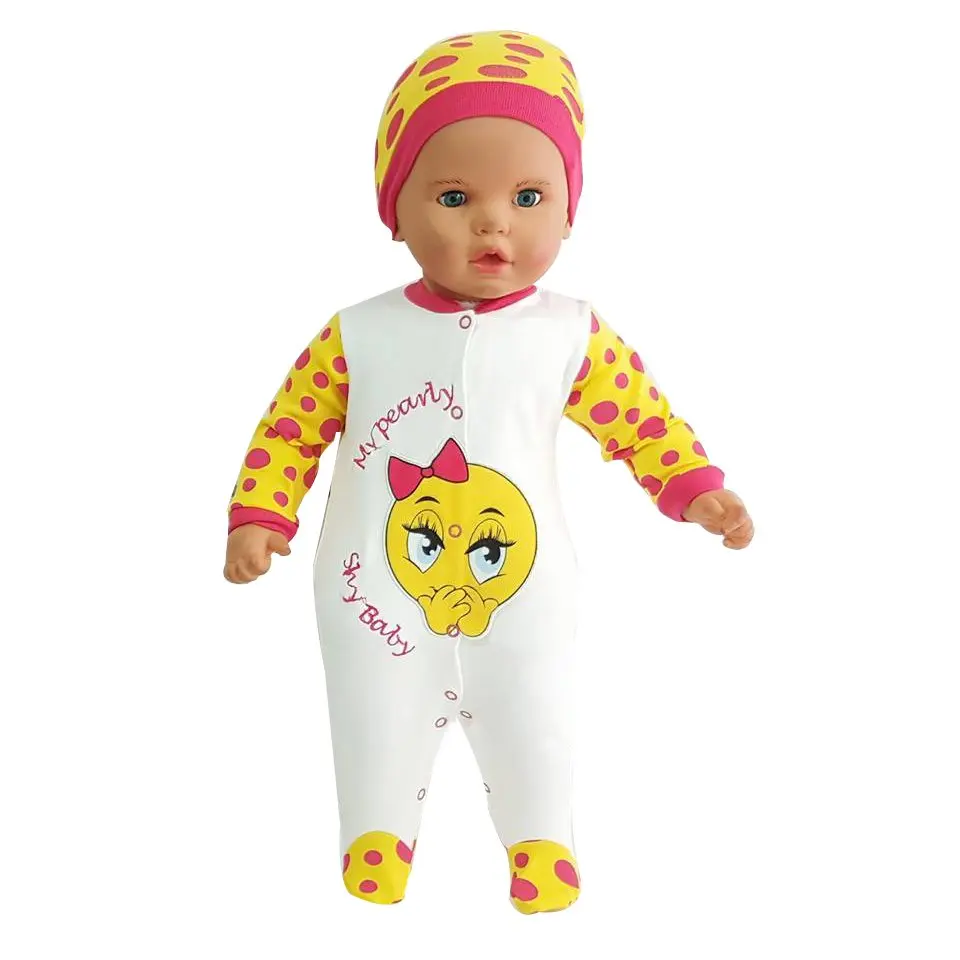 

Polka Dot Emoji Baby Girl Rompers