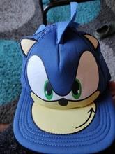 Gorra de béisbol con estampado de Sonic y hip hop, gorro de béisbol con estampado de dibujos animados, ajustable, color azul