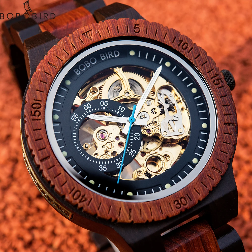 BOBO BIRD Men Watch Automatic Mechanical Wristwatches Multi-functional  Wooden Watches Male relogio masculino Wood Watch Boxes - AliExpress