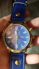SOKI-Reloj de pulsera deportivo para Hombre, de cuarzo y cuero, de lujo, a la moda, 2018