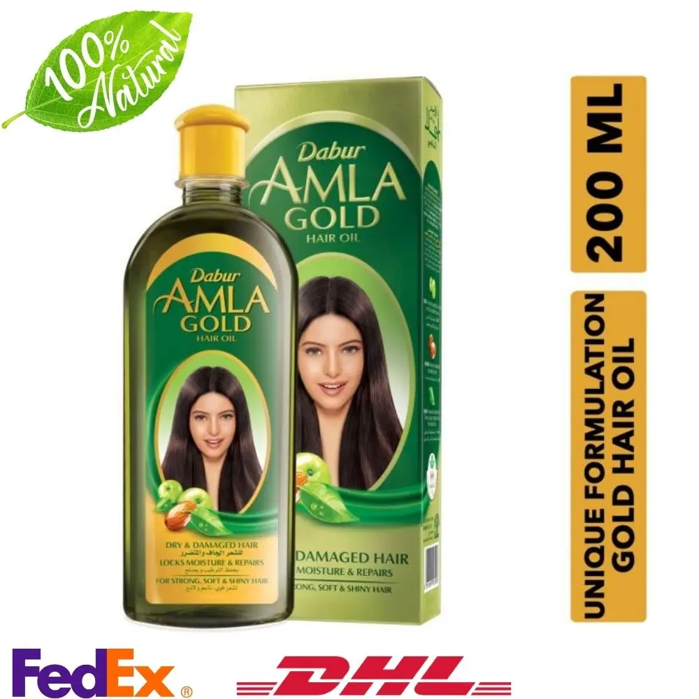 Масло для волос Dabur Amla Gold 200 мл быстрое питание предотвращение выпадения масло