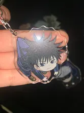 Llavero acrílico transparente de doble cara de dibujos animados, jujutsu, kaisen