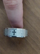 ELSEMODE de acero de titanio de la Iglesia Ortodoxa Rusa de las escrituras de la Biblia del señor Cruz con oración anillos para los hombres y las mujeres joyería cristiana