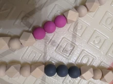 Mordedor de madera orgánico para bebé, mordedor en forma de Animal Natural, juguete de dentición, cuentas de silicona, regalo para bebé recién nacido, 2 uds.