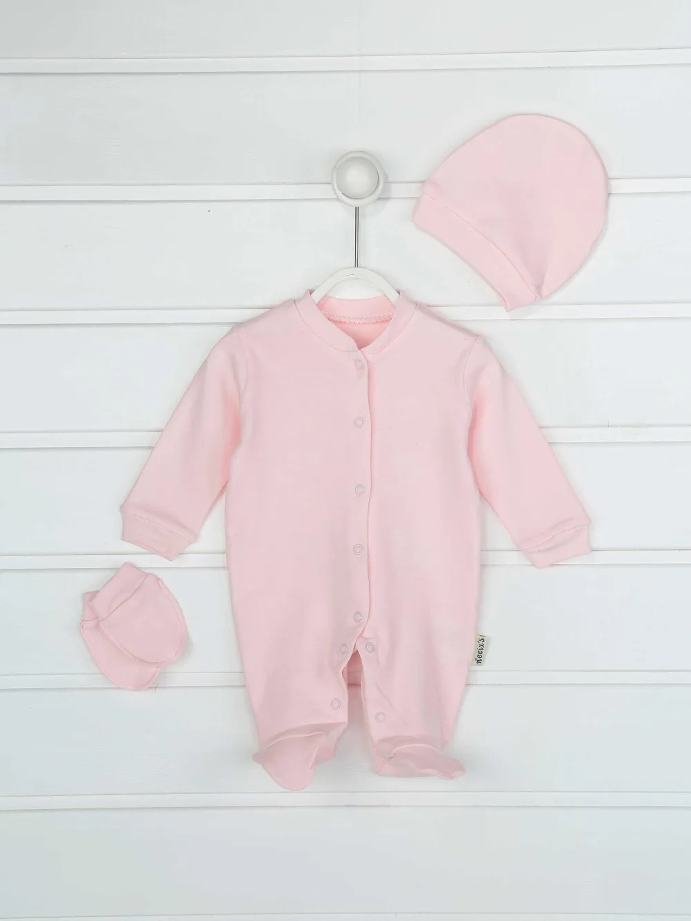 045-2154-021 Pembe Kız Bebek 3 lü Tulum (1)