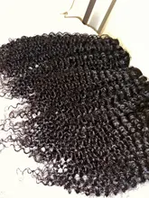 YVONNE 4A 4B rizado pelo de la Virgen 3 mechones brasileño extensiones de pelo ondulado mechones 100% cabello humano Color Natural