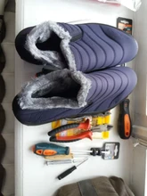 Hombres botas ligero zapatos de invierno para hombres botas nieve calzado de invierno de talla grande 47 Slip On Unisex tobillo botas de invierno