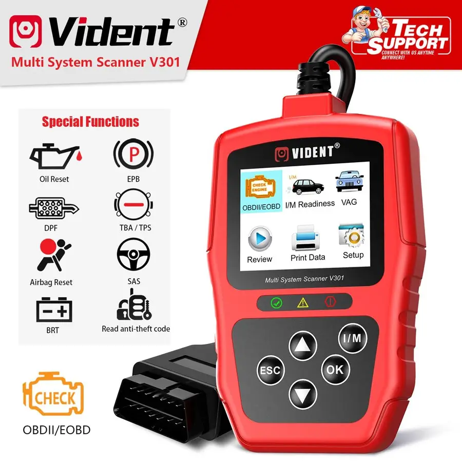 Диагностический сканер Vident V301 диагностический инструмент OBD2 для Audi Skoda Seat OOBD