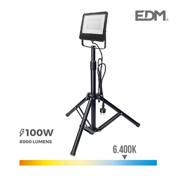 

LED SPOTLIGHT spotlight WITH EASEL, 100W 6400K "BLACK EDITION" EDM