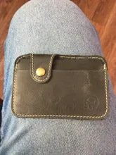 Tarjetero de cuero de negocios para hombre, billetera delgada con bloqueo, monedero, tarjetero