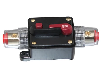 

80A Car Audio Inline Circuit Breaker Fuse Holder For 12-48V Protection Skcb-04-80A