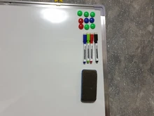 Pizarra magnetica blanca de aluminio escolar hogar u oficina 70 x 50  + borrador + rotuladores + 12 imanes